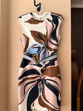 Ted Baker London  Abstract Floral Midi Dress